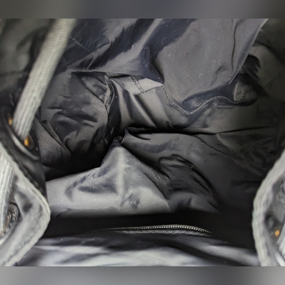 EUC Tory Burch Scout Mini Nylon Backpack in black flap magnetic clasp closure - Picture 10 of 16